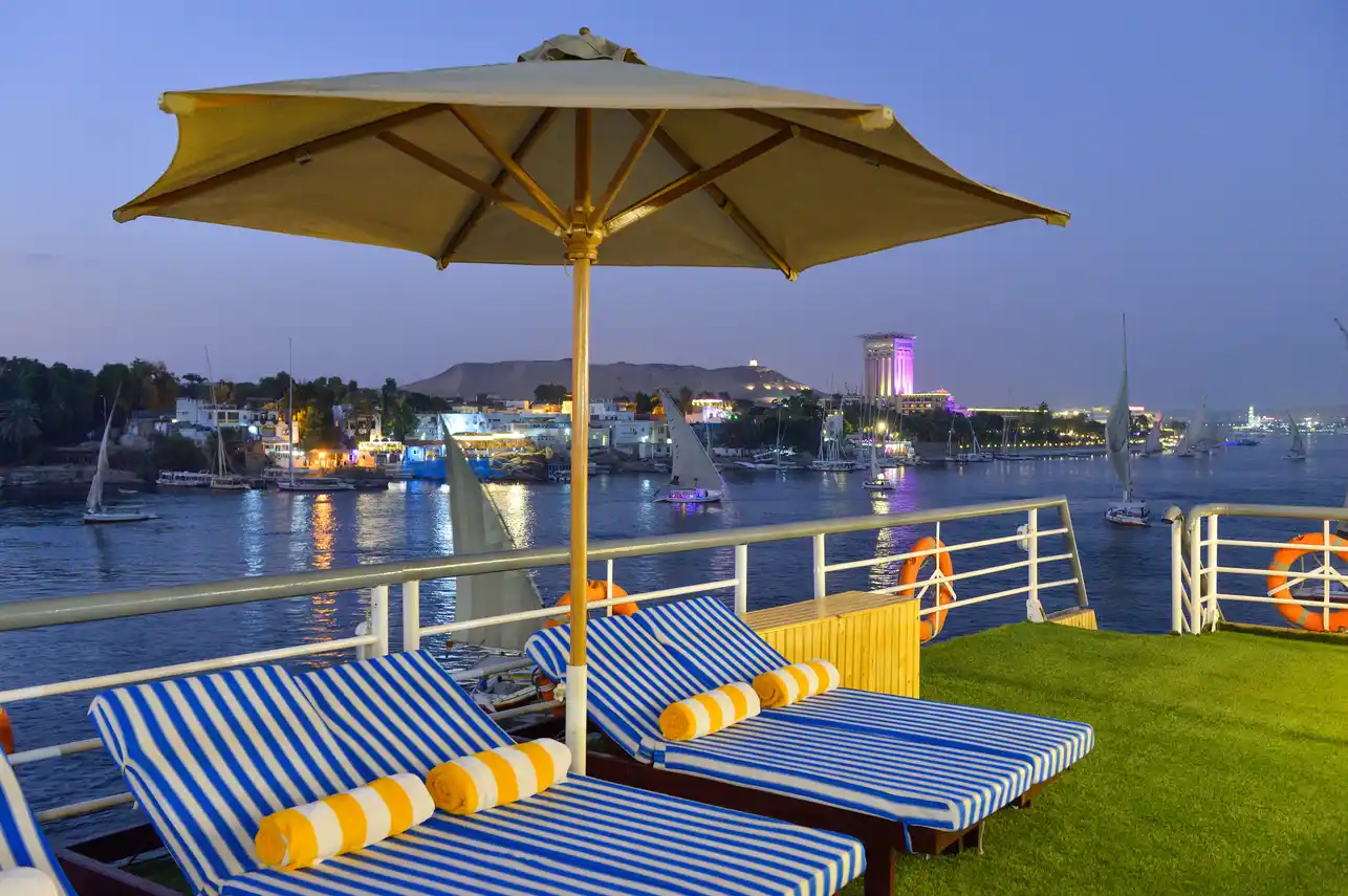 Sun deck of the Nile Treasure Nile Cruise Nile cruise
